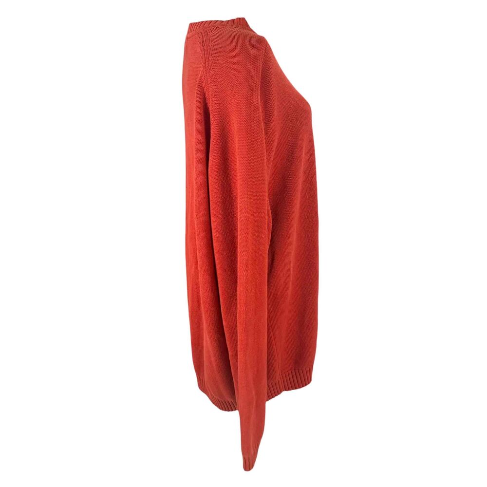 Saint Johns Bay Burnt Rust Orange Oversized Pullover Fall Sweater Earthy Boho XL - Picture 8 of 16
